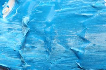 Bright paint strokes drawn with brush as abstract background