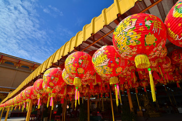 Naja Shrine is decorated in Chinese style. Is a tourist attraction for tourists to pay homage to...