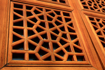 Chinese wooden window lattice