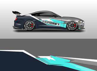 Obraz premium Car decal wrap company designs vector . Livery wrap company , van , cargo, truck .