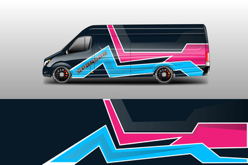 Car decal wrap company designs vector . Livery wrap company , van , cargo, truck .