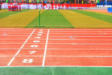 Obraz premium sports ground，A close-up