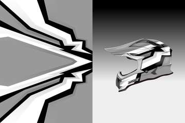 Helmet decal wrap designs vector . Livery helmet motorcycle . Sport helmet , livery, designs helmet.