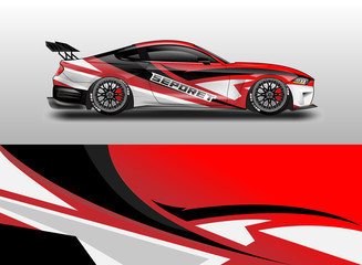 Obraz premium Car decal wrap company designs vector . Livery wrap company , van , cargo, truck .