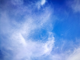 Blue sky background with white clouds