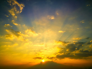 Twilight sky background with Colorful sky in twilight background