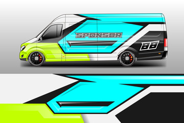 Car decal wrap company designs vector . Livery wrap company , van , cargo, truck .