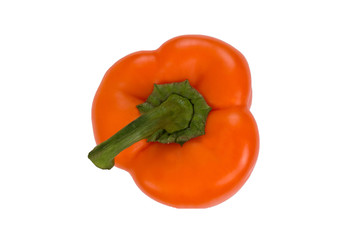 Sweet orange pepper isolated on a white background