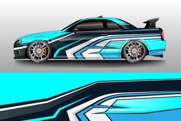 Obraz premium Car decal wrap company designs vector . Livery wrap company , van , cargo, truck .