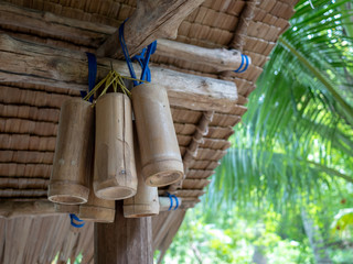 Obraz premium Bamboo palm sugar. Process of Coconut Palm Sugar