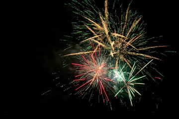 fireworks in the night sky