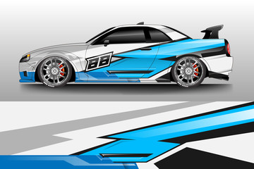 Obraz premium Car decal wrap company designs vector . Livery wrap company , van , cargo, truck .