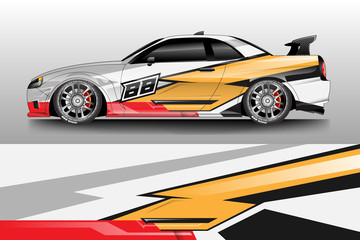 Fototapeta premium Car decal wrap company designs vector . Livery wrap company , van , cargo, truck .