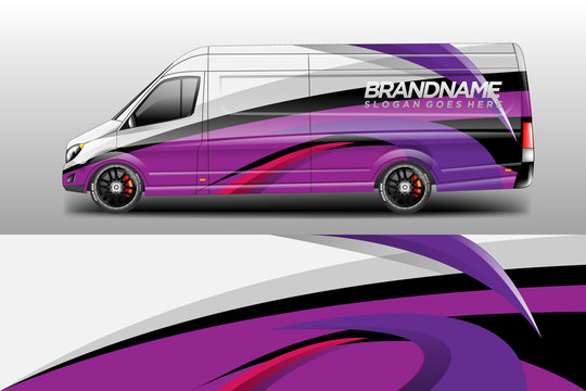 Car decal wrap company designs vector . Livery wrap company , van , cargo, truck .