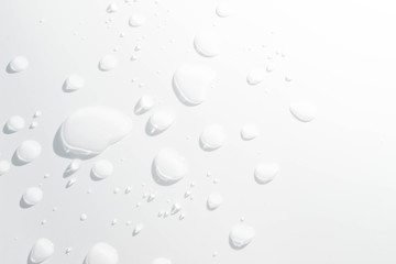 Water spill on white background