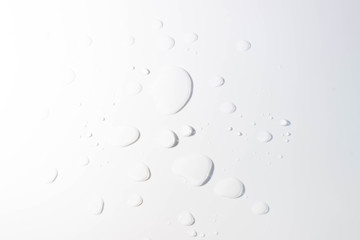 Water spill on white background