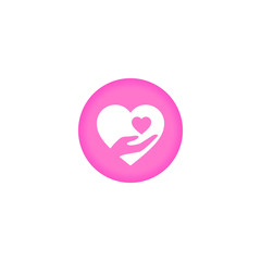 modern feminine pink heart logo