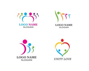 Adoption and community care Logo template vector