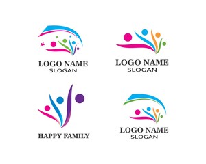 Adoption and community care Logo template vector