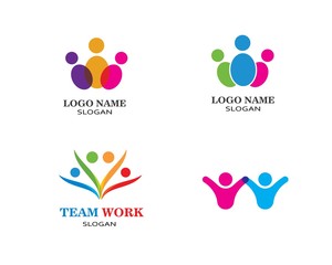 Adoption and community care Logo template vector