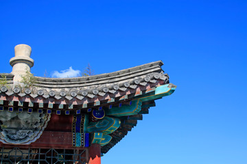 top of the Chinese style pavilion