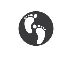 foot logo icon vector