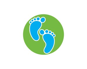 foot logo icon vector