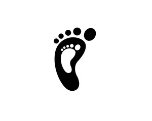foot logo icon vector