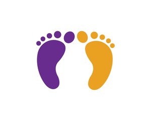 foot logo icon vector