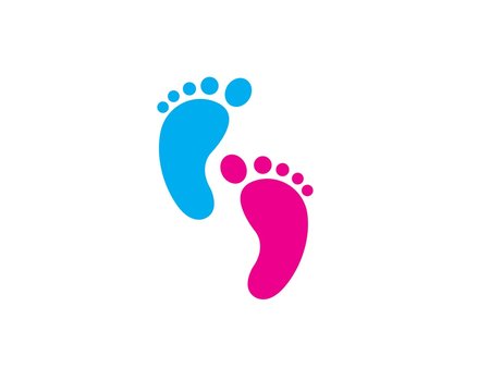 foot logo icon vector