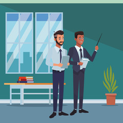 executive businessmen cartoon