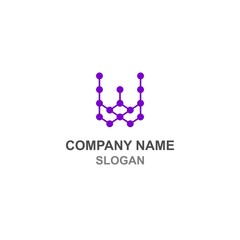 W letter initial logo.