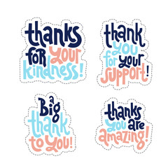 Thank you quotes and stickers