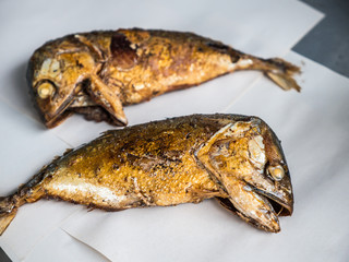 Fried mackerel fish