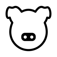 Isolated pig head outline. Vector illustration design