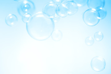 blue bubbles abstract background.