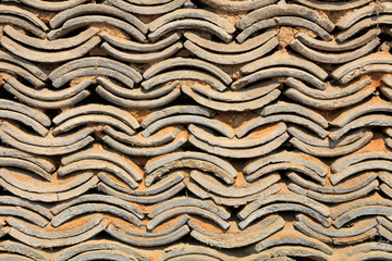 Tiles stacked together