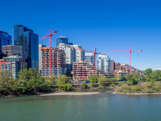 Buildings under construction in Calgary Alberta