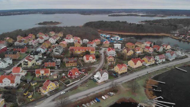 Aerial video of Salto in Karlskrona, Sweden