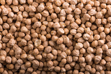 Dry chickpeas closeup