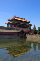 watchtower scenery in the Imperial Palace, Beijing, China