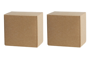 Cardboard boxes for goods on a white background. Different size. Isolated on white background.