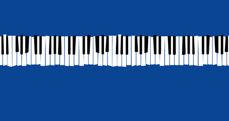 Here is a stylized, distorted retro piano keyboard. © Rob Goebel