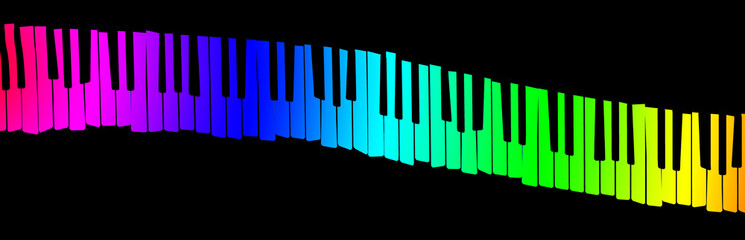 Fototapeta premium Here is a stylized, distorted retro piano keyboard.