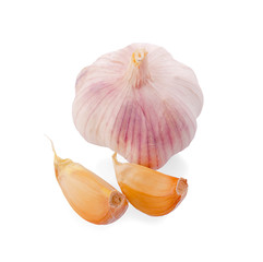 Garlic isolated on white background