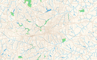 Greensboro North Carolina printable map excerpt