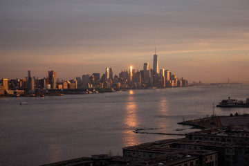 Obraz premium Financial District Golden Hour1