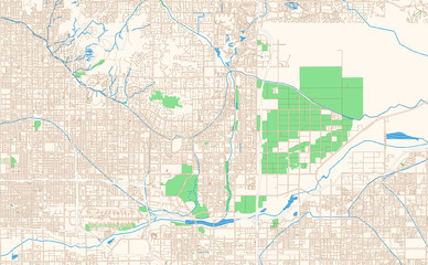 Scottsdale Arizona printable map excerpt