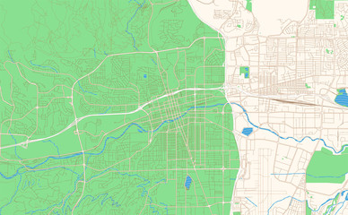 Reno Nevada printable map excerpt