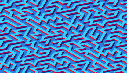 Maze pattern abstract background with vibrant labyrinth for poster or wallpaper